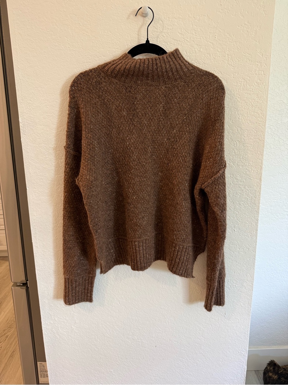 Vici Brown Cowl Neck Cozy Knit Sweater